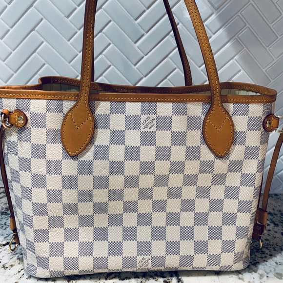 Sold Louis Vuitton Neverfull PM Damier Azur bag - Picture 2 of 8